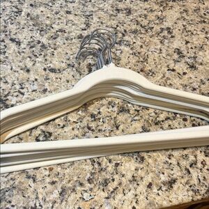 Set of Cream Velvet Hangers set of 10